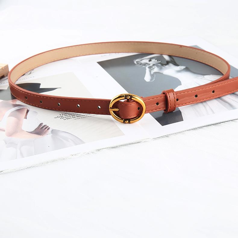 

New Slimming Belt Elegant Round Buckle Womens Belt Match хакі