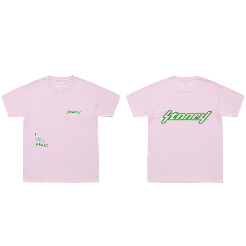 New Summer Cool T Shirt Hip Hop T-Shirt Men Women Stoney Two Side Letter Print Tshirts Cotton Swag EU Size Tee Tops