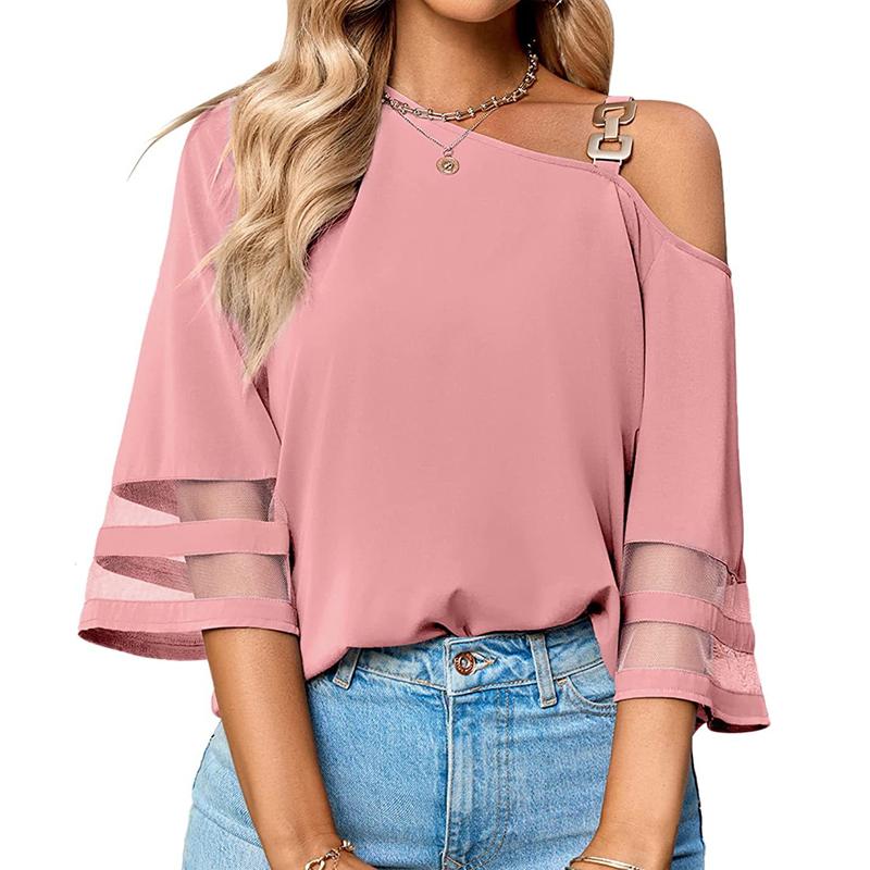 New 2023 Sweet Chiffon Women's Pullover Loose Lace Shirt
