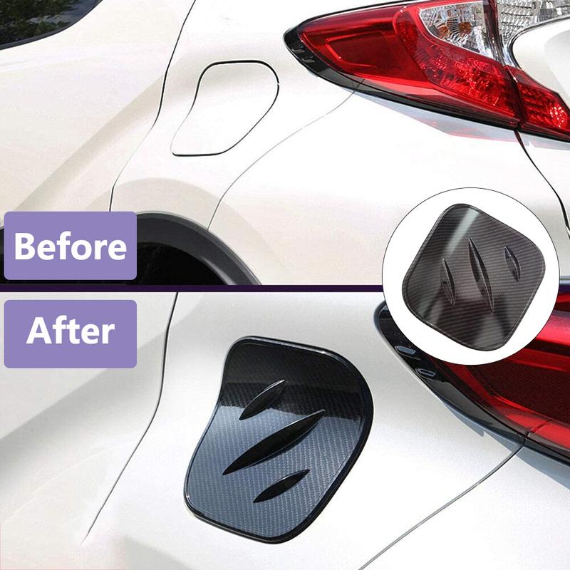 Carbon Fiber Car Fuel Gas Tank Cap Cover Trim  Exterior Accessories For Toyota C-HR/ CHR 2017 2018