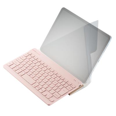 Tastatură wireless ELECOM Bluetooth Slint Ultra Thin reîncărcabilă Pantograf cu carcasă de protecție 3 dispozitive OS Identificare automată roz