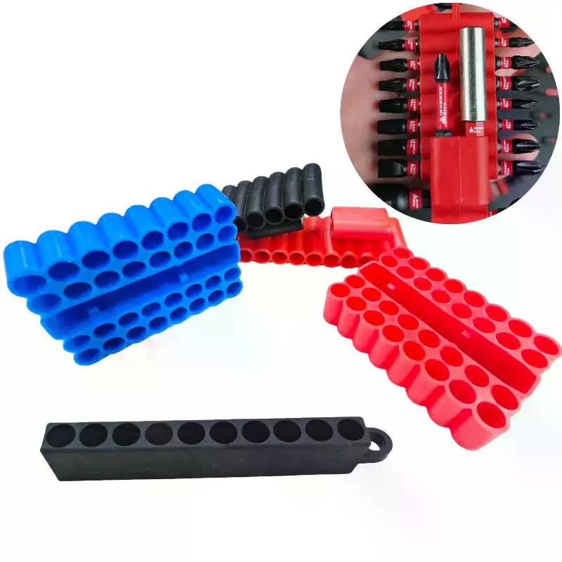 1/4" Hex Shank Compatible Screwdriver Bit Holders; Comes In Packs of 2/3/5 with 10/22/32 Storage Slots