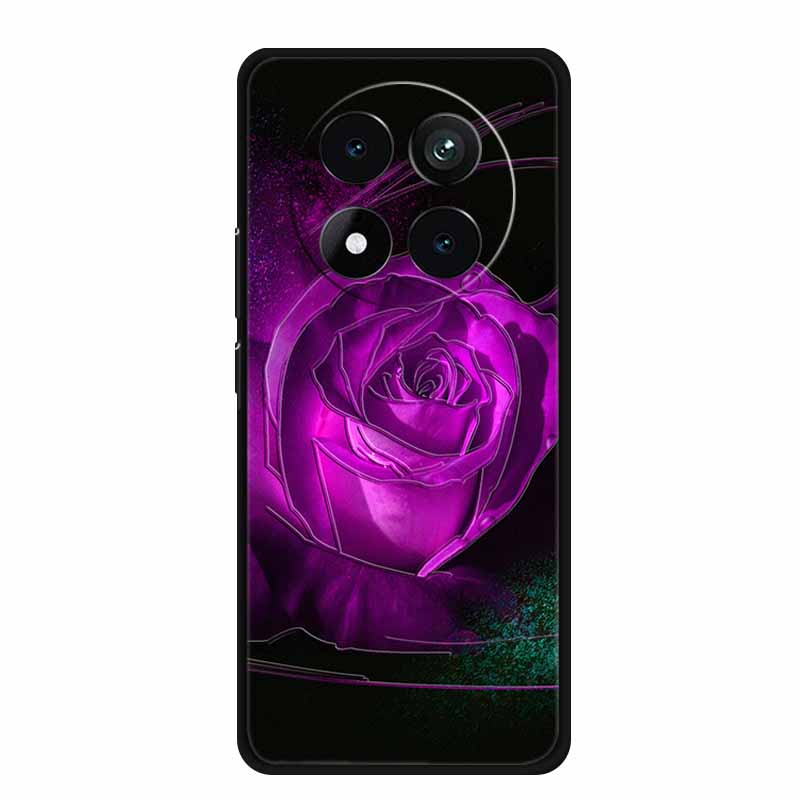 3D Emboss Case For Xiaomi Redmi Note 15 Phone Case Flowers Black Silicone Soft Back Cover Coque For Redmi Note 15 Pro Plus Case