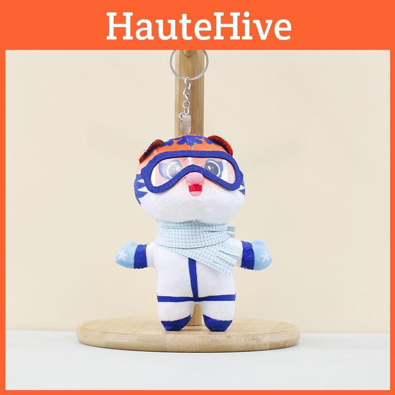 Entzückender Plüschkatzen-Schlüsselanhänger Niedliches Kätzchen-Püppchen-Accessoire für Taschen Spielzeug und Geschenke