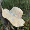 Garland Lafite Straw Hat Hand-woven Chrysanthemum Hat Women's Summer Vacation Versatile Big Eaves Sun Protection Beach Hat