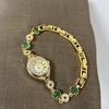 Brand Luxury Ladies Watch New Jade Beads Bracelet Quartz Watches For Women Jewelry Clock Gold Silver