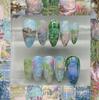 24 BUC Modele Delicate de Câmp Unghii Presate cu Lipici Lebădă Dulce Iepure Picturi în Ulei Migdală Unghii False Purtabile Vârfuri Unghii False