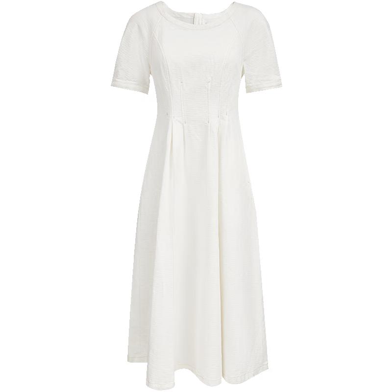 Only 2025 Women's Puff Sleeve Denim A-Line Midi Dress