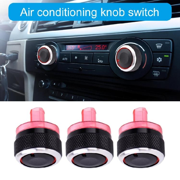 3pcs/Pack Automobiles Climate Control Knobs Fan Speed Adjuster Button For 206 207 Efficient Car Temperature Management