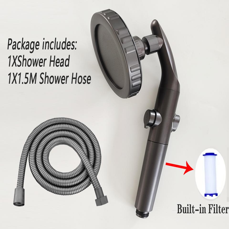 Hand Spray/Top Spray Dual-Purpose High Pressure Shower Head Big Panel Showerhead One-Key Stop Water Sprayer Bathroom Accessories