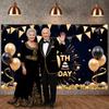 Milestone Birthday Backdrop Gold Glitter Adult Birthday Backdrop 60th Celebration Banner Cake Graphic 60th Birthday Display