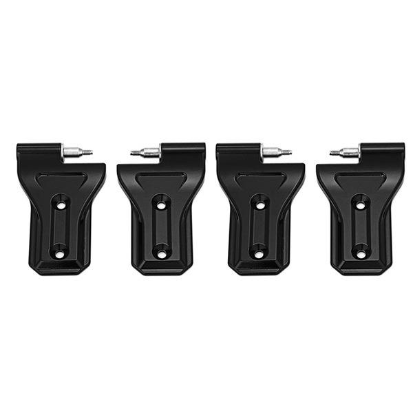 Available in 4 colors including black, these aluminum alloy exterior door hinges are ideal for Jeep Wrangler.