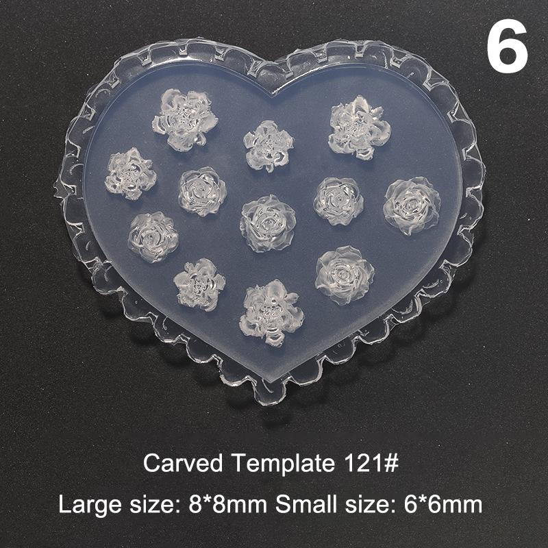 

3D Силиконовый Прозрачный Шаблон для Лепки Ногтей, Форма для Нейл-Арта, Инструмент для DIY Ручной Работы, Форма для Полимерной Глины с Мелкими Бусинами, Декор для Маникюра A6