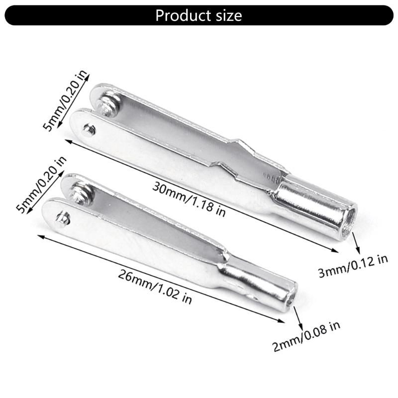 10Pcs Metal Iron Clevis Chuck Pull Rod Connectors Clamp Horn Alloy Screw Accessories Kit for Aircraft Car Model