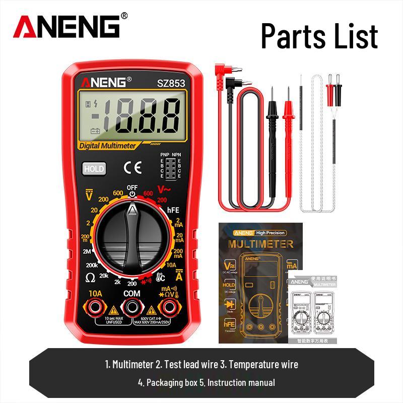 High-Precision Digital Multimeter for Electricians: Multi-Function, Portable, Data Hold Feature