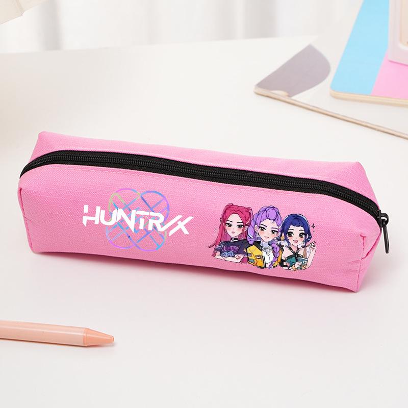K-pop Demon Hunter Girl Group Pencil Case - Cartoon Oxford Cloth Stationery Bag for Primary School Students