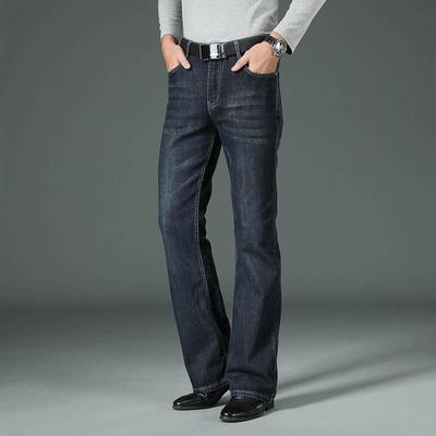 Men's High-waisted Stretch Loose Flare Jeans Youth Do Old Casual Wide-leg Pants