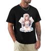 Anime Angel Kneeling Tshirt Nonshrink Basic Cotton Tshirt