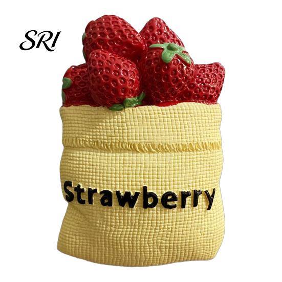 3D Simulated Food Magnet Refrigerator Resin Fruit Bread Fridge Ornament Home Kitchen Office Whiteboard Locker Magnetic Decoration