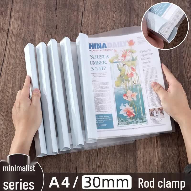 Kangbai Minimalist A4 Transparent Filing Folders, 10-Pack