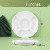 Xiyi Melamine White 5-Compartment Serving Plate