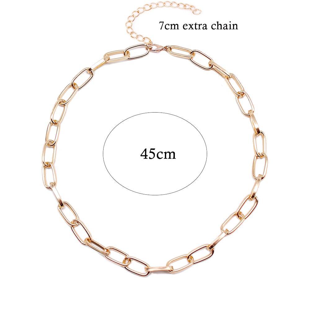 Punk Style Large Women 'S Neck Chain Necklace Big Choker Pendant And Necklace Steampunk Jewelry On The Neck  Grunge Collares