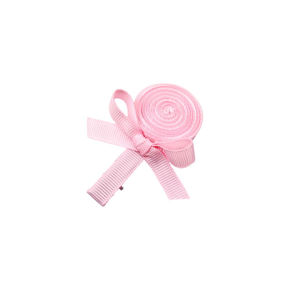 Pink Candy Edge Handmade Bow Hair Clip for Kids