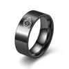 Black Anime Retro Stainless Steel Valkonut Viking Era Symbol Men's Ring Role-playing God's Eye Jewelry Gift