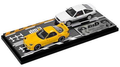 Initial D Set Wataru Akiyama Levin Turbo Keisuke Takahashi Completed Product MODELER'S 1/64 Vol.16 (AE86) & RX-7 (FD3S)