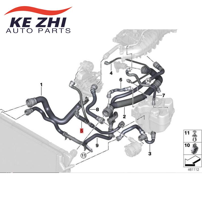 17128616914 Tubo del Tubo di Ingresso dell'Acqua del Liquido di Raffreddamento del Motore Nuovo di Zecca per BMW Serie 1 2 3 4 F30 F35