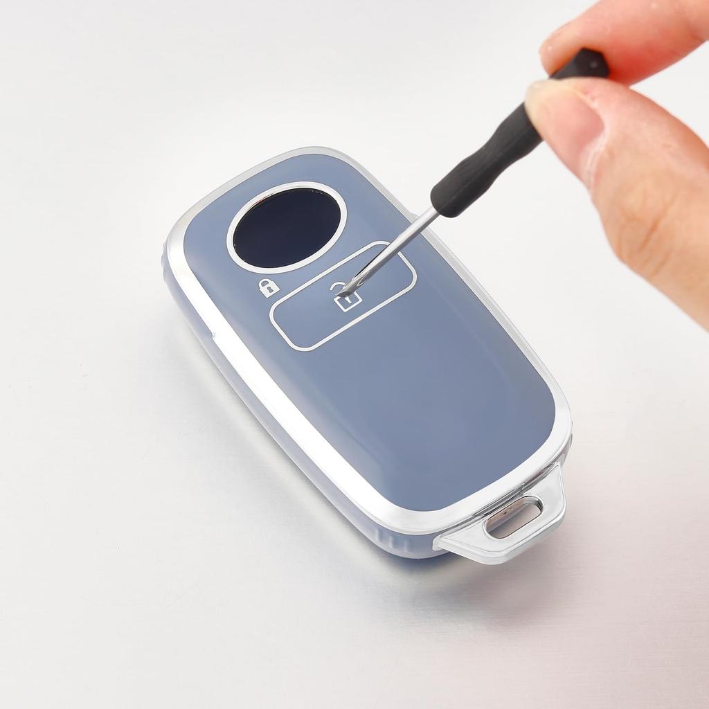 OFF WE GO TANTO LA650S LA660S New Toyota Compatible Smart Key Case, 2 Buttons, Blue Silver