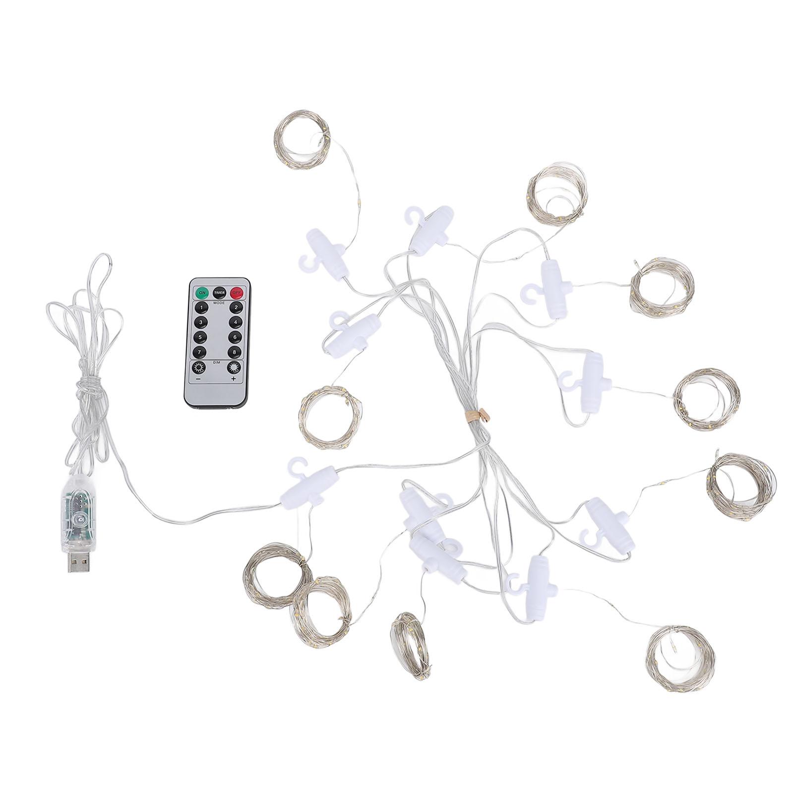 

Fairy Curtain Lights 9.8ft 300 LED with APP Remote 8 Mode USB Plug in Water Proof Xmas Hanging