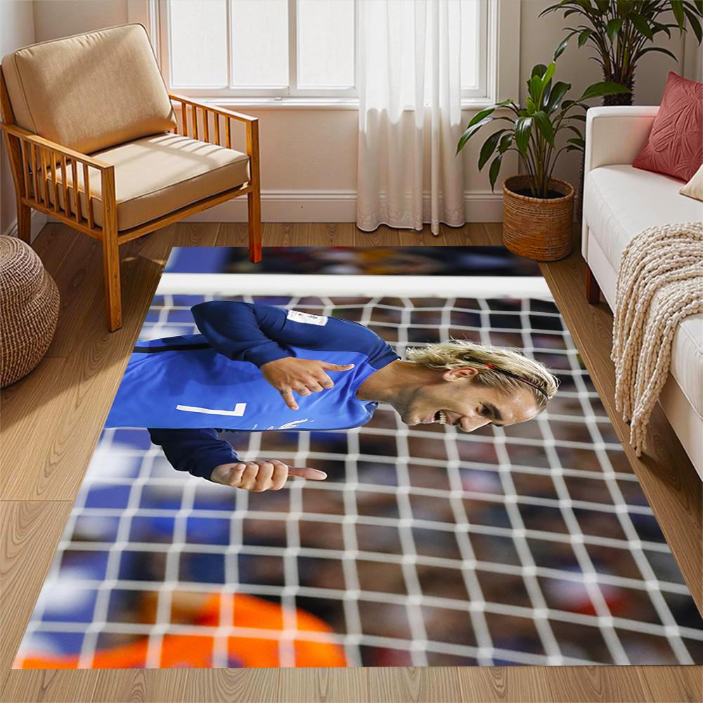 Atletico Madrid's Player Action Carpet Perfect for Decorate room Outdoor Hallway Bedrooms Anti-slip Rug Decorate Offices Best for Christmas