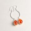 Natural Carnelian Gemstone 925 Sterling Silver Jewelry Handmade Earrings 2.60" EE-43-26