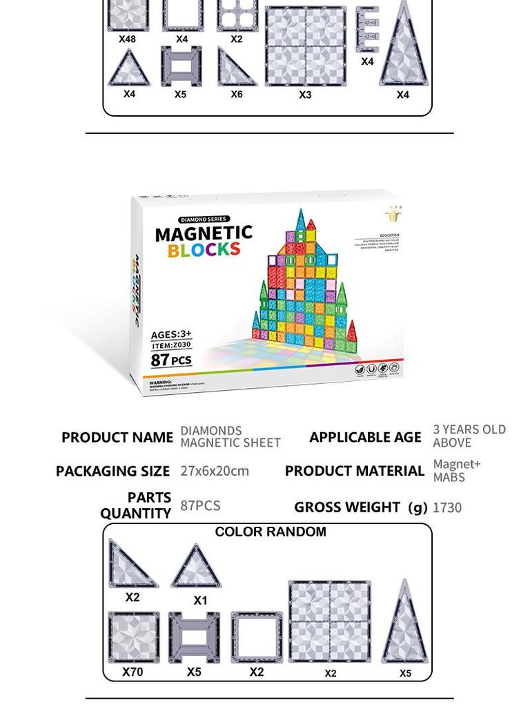 Multicolor Magnetic Window Tiles: Strong, Educational Building Blocks for Children