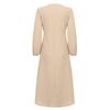 Women’s Long Sleeve V Neck Maxi Dress with Pockets Button Down Loose Fit Tiered Skirt Casual Style