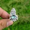 Natural Swiss Blue Topaz 925 Silver Promise Flower Adjustable Ring For Women