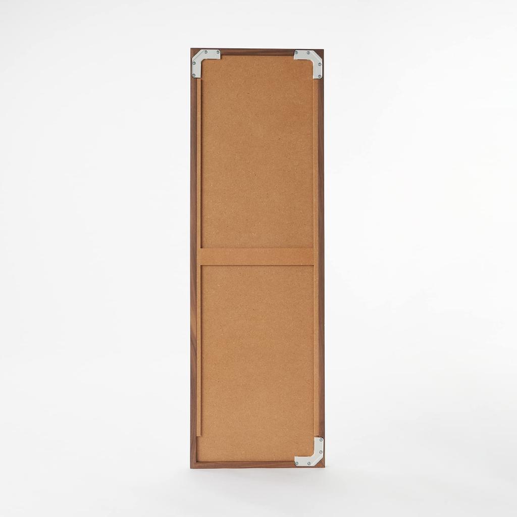 MUJI Wall-Mounted Furniture Mirror, Walnut, Medium, 32.5cm Wide X 2cm Deep X 100cm High, Product Number 44505175