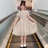 Sommerrock für Mädchen mit Polka Dots, Langrock mit Polka Dots aus reiner Baumwolle, Prinzessinnenrock aus reiner Baumwolle, Kinder-Temperamentrock mit Puffärmeln