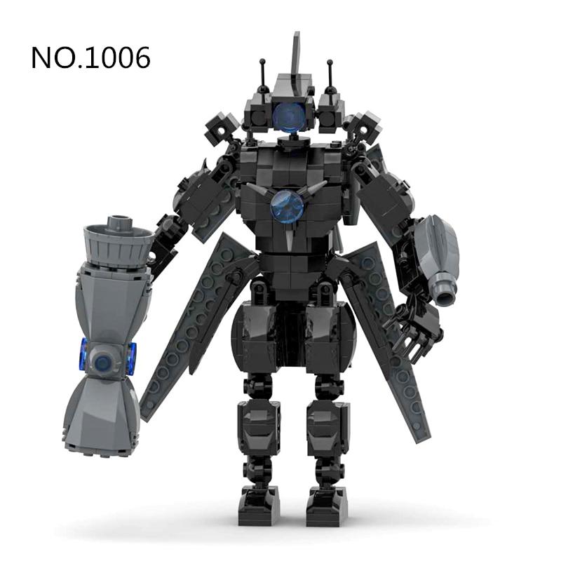 Creative Titan Series Skibidi WC Stavebnice Stavebnice Hodiny TV Muž Model DIY Cihly Hračky Pro děti Vánoce Děti Dárky