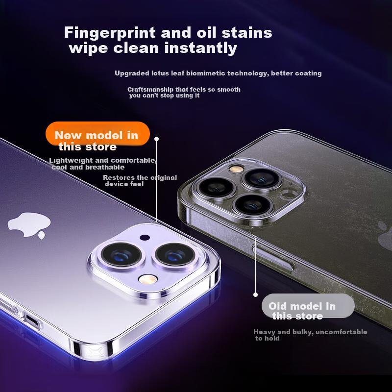 iPhone 14 Case, 14 German Bayer Material, MagSafe Magnetic Charging, Ultra-Thin Shockproof Airbag Full Coverage Transparent Soft Case