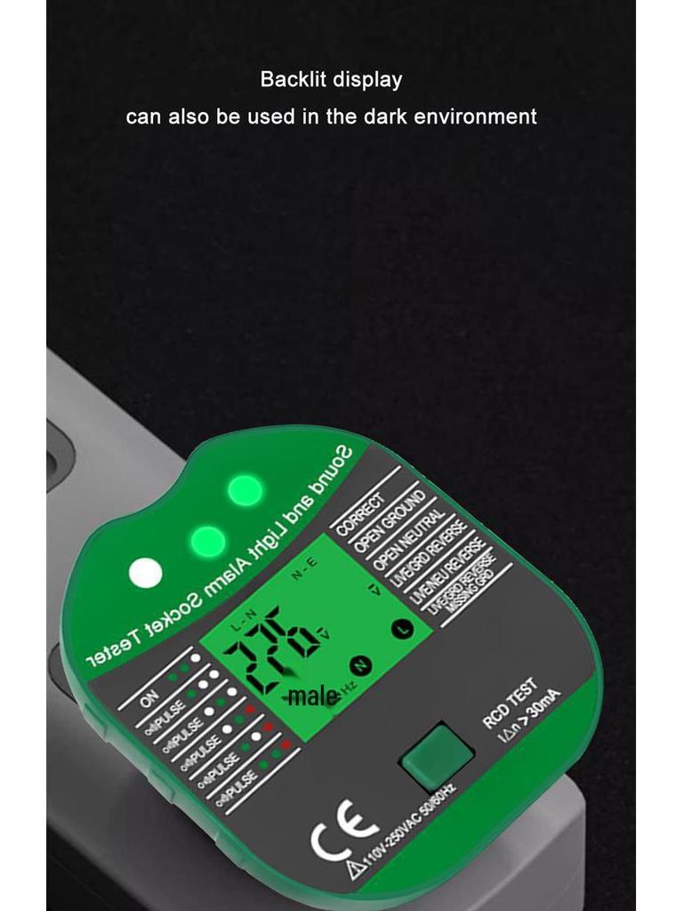 Cross-border EU/US Socket Tester for Leakage, Polarity Detection & Ground Line Verification