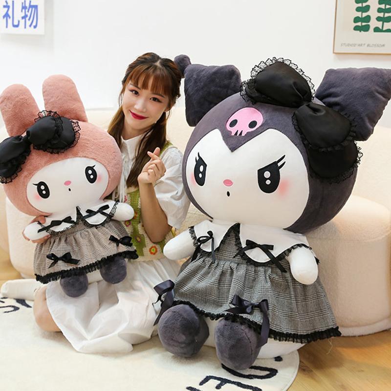 20/35/50CM Plushier Sanrio Kuromi My Melody Cinnamoroll Plush Toys Doll Pillow Anime Cartoon Kids Gifts Room Decoration Dolls