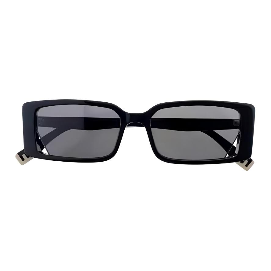 Fendi Full Frame Design Rectangular Sunglasses Unisex sunglasses Black FE40164I-5301A