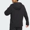 Adidas Solid Color Hooded Sports Jacket Men Jackets Black IZ1592
