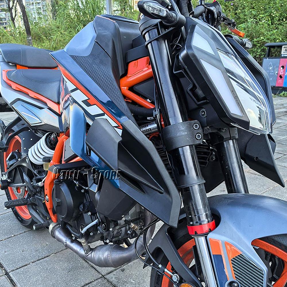 390 DUKE Motorcycle Accessories Fairing Winglets Side Wing Protection Cover Black For 390 Duke 390Duke 2024