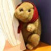 Groundhog Stuffed Plush Toys Plush Filled Animal Adorable Red Scarf Groundhog Sleeping Companion Dolls Gifts