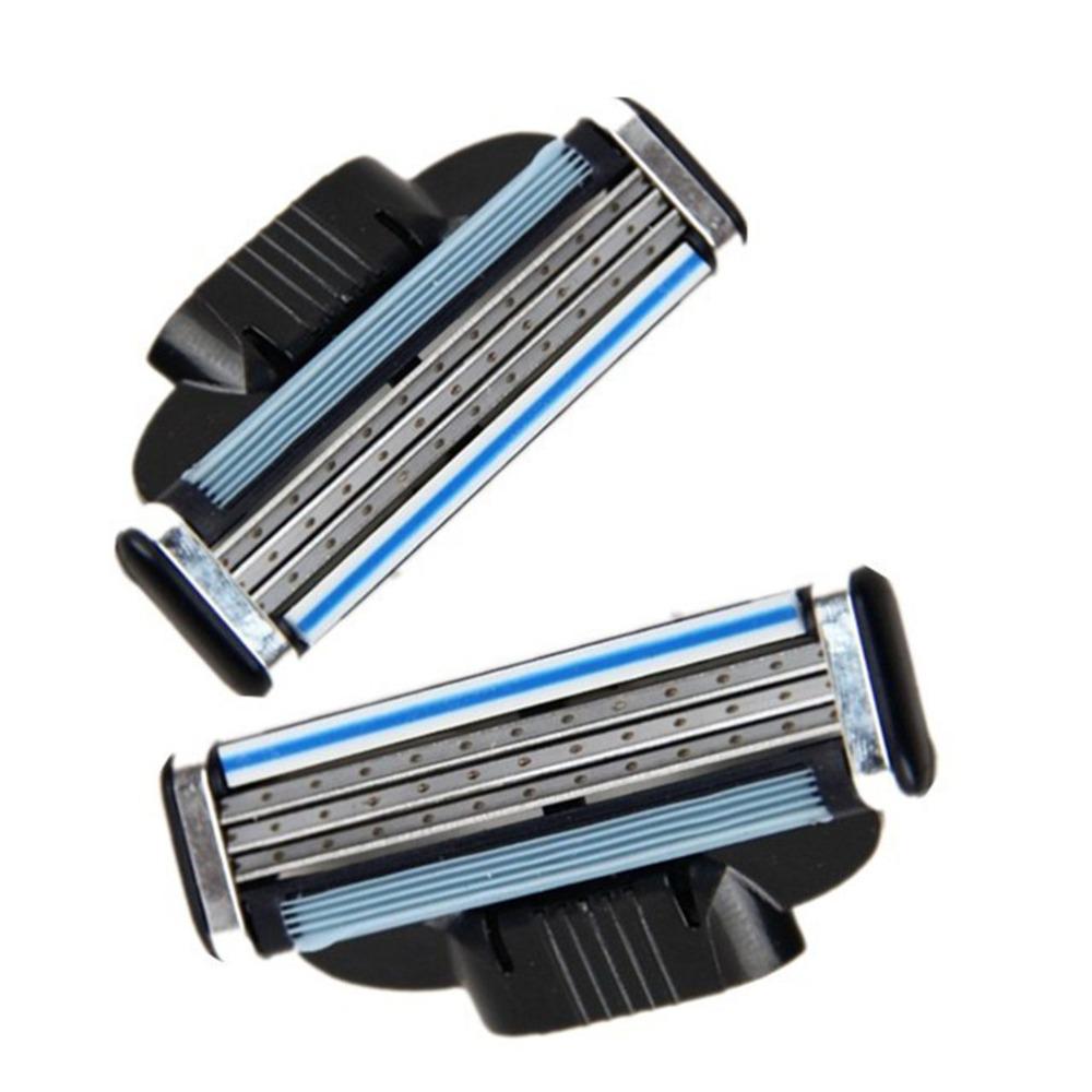 4Pcs/Set 3 Layers Men Face Shaving Razors Replacement Blades Male Manual Razor Blades