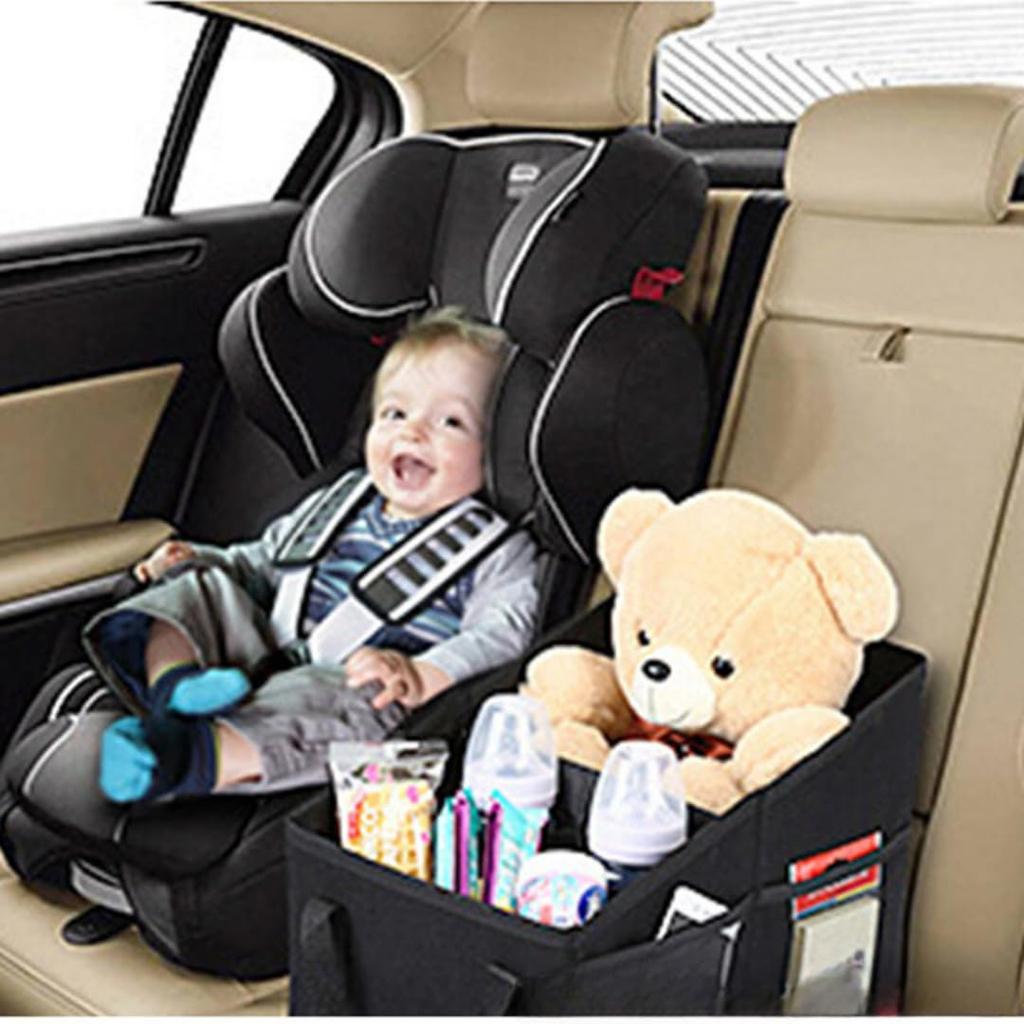 store88 Car Seat Passenger Seat and Rear Seat Storage Large Black Box, Foldable, Box, Capacity,