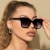 1PC  New European and American Simple Large Frame Square Trendy Po Sunglasses Internet Celebrity Vacation